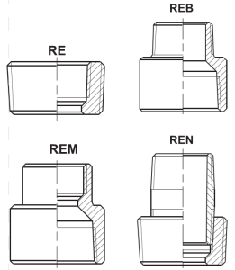 ПЕРЕХОДНЫЕ МУФТЫ СЕРИИ RE